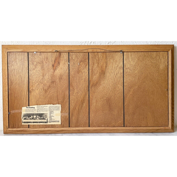 The Last Supper Paint By Number Completed & Framed Painting Vintage 18" x 35" - Picture 8 of 12